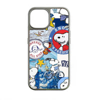 Funda holográfica cromada de Snoopy para teléfono - Diseño vintage divertido