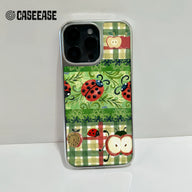Whimsical Ladybug and Apple Phone Case - Cute Nature Design