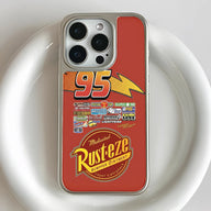 Funda holográfica cromada de Rayo McQueen para teléfono - Diseño de carreras rojo