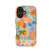 Funda para teléfono con collage de paraíso tropical