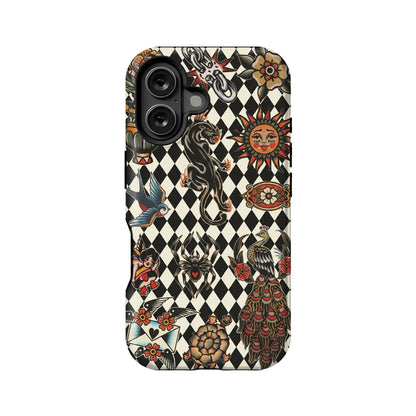 Funda para teléfono con diseño de tatuaje vintage