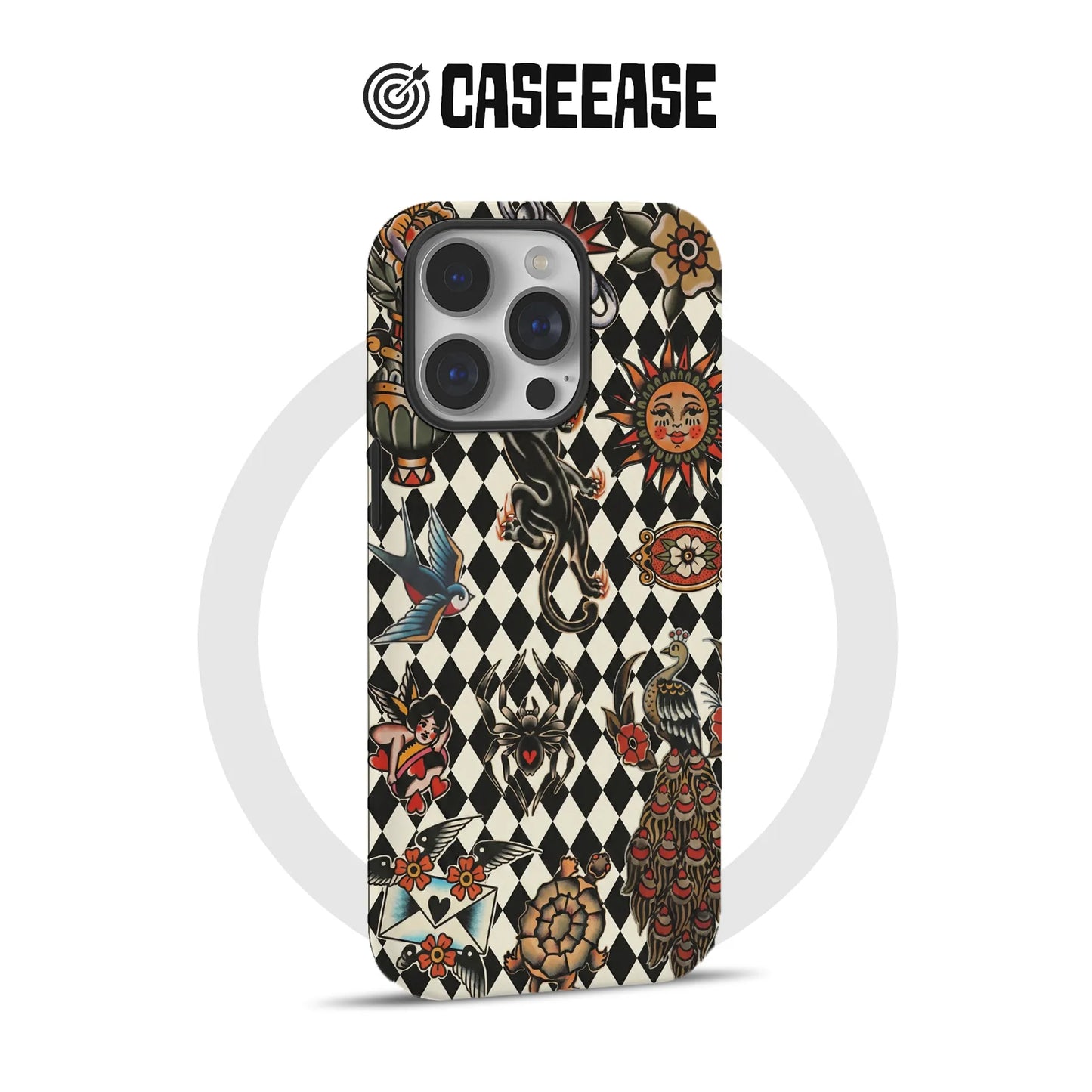 Funda para teléfono con diseño de tatuaje vintage