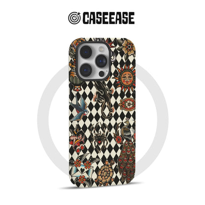 Funda para teléfono con diseño de tatuaje vintage