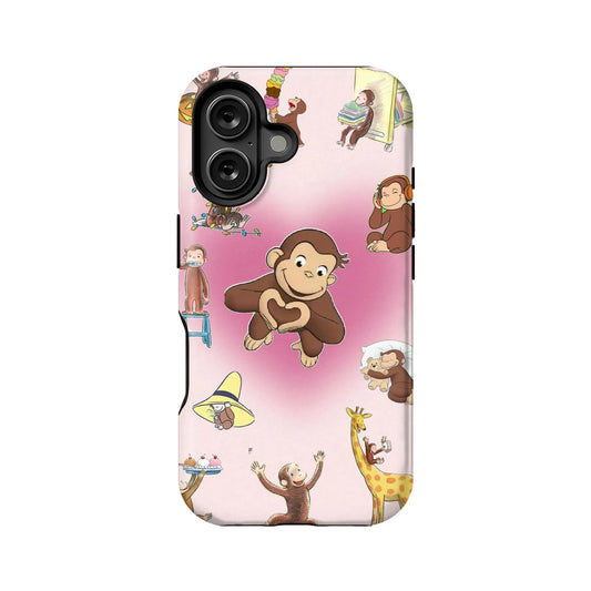 Curious George Pattern Phone Case