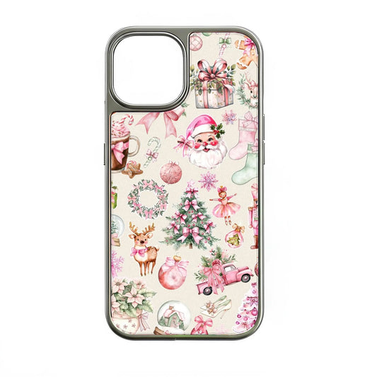 Christmas Holographic Chrome Phone Case - Festive Holiday Design