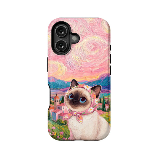 Siamese Cat Scenic Phone Case