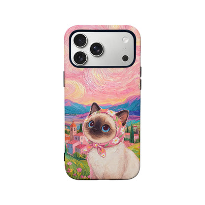 Siamese Cat Scenic Phone Case