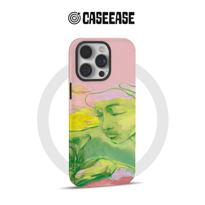 Funda para teléfono con diseño floral artístico