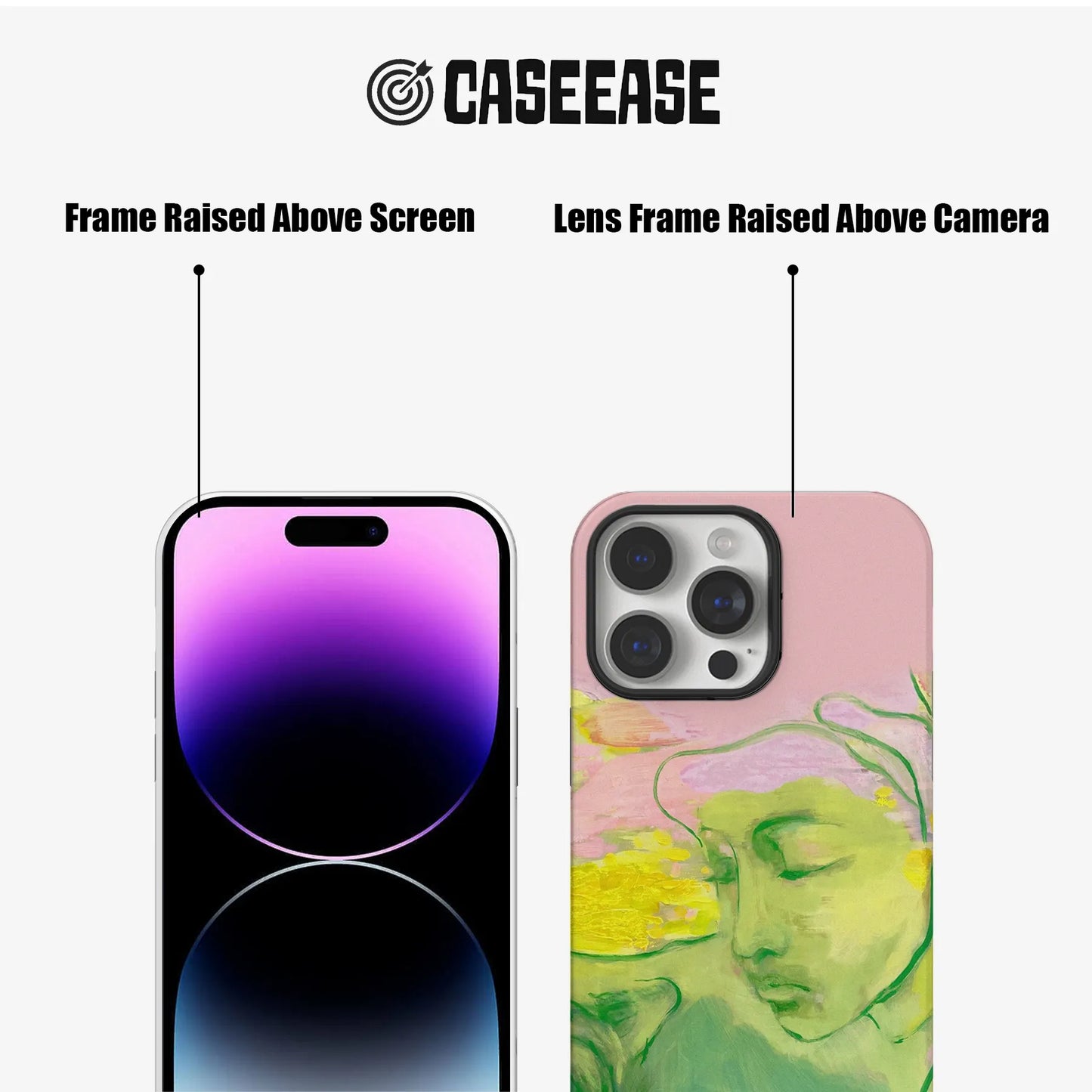 Funda para teléfono con diseño floral artístico