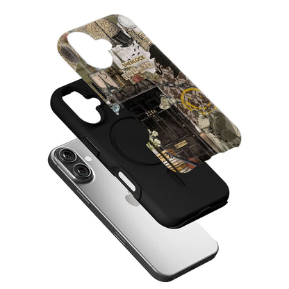 Funda de teléfono vintage de Sherlock Holmes
