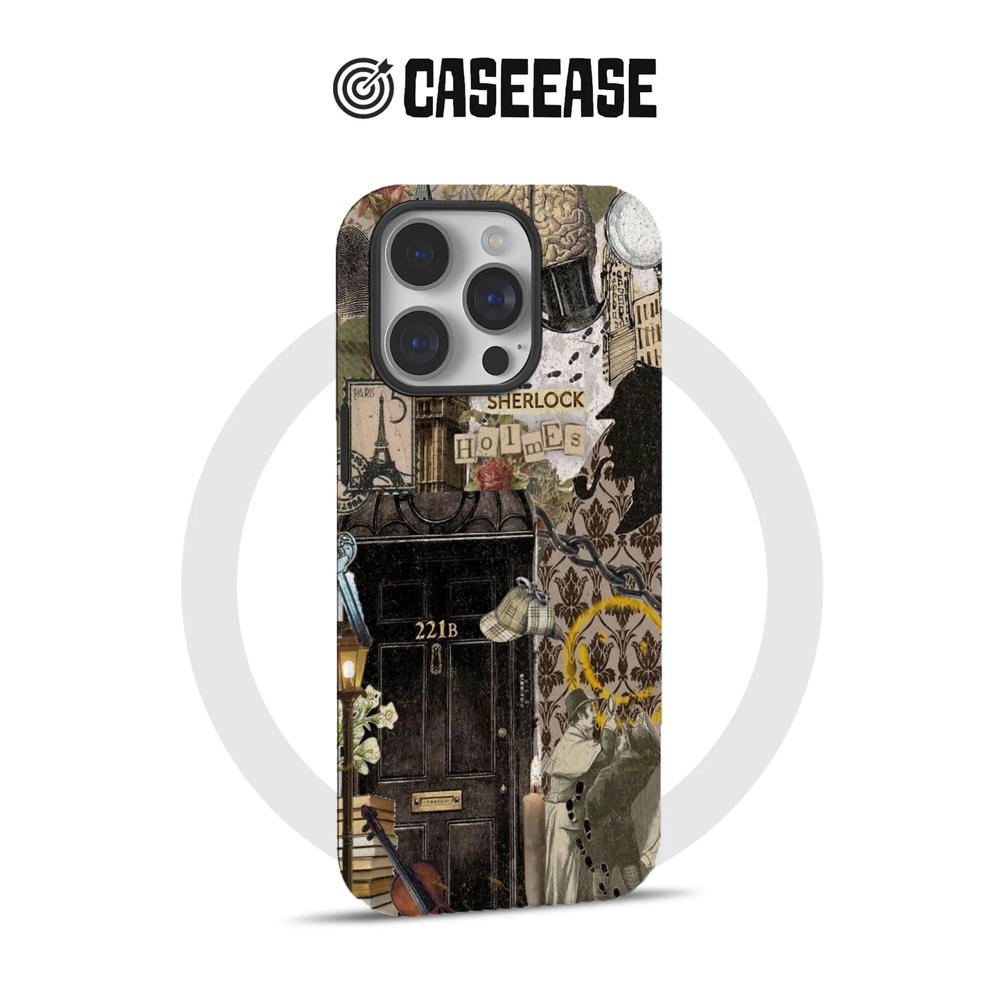 Funda de teléfono vintage de Sherlock Holmes