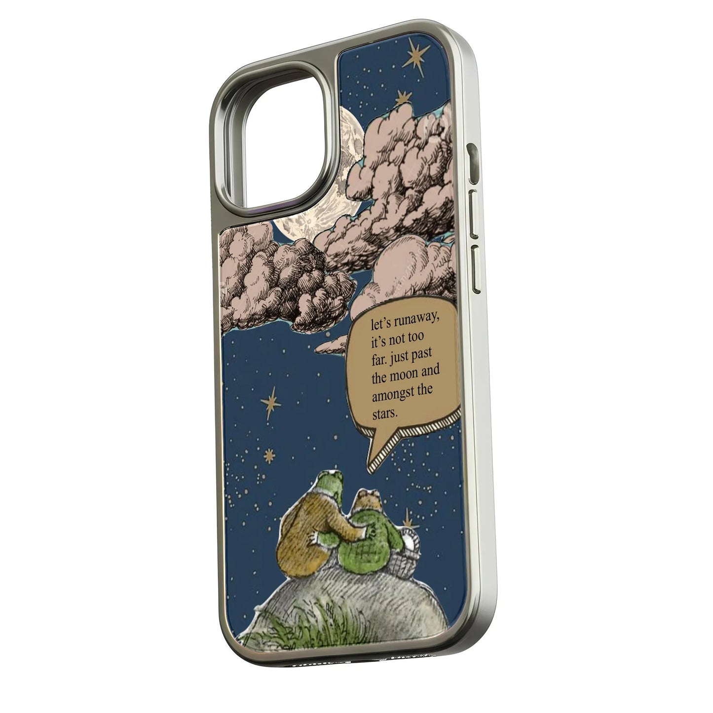 Holographic Chrome Phone Case - Dreamy Night Sky Design