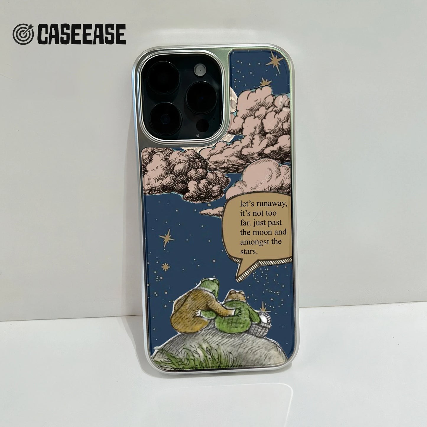 Holographic Chrome Phone Case - Dreamy Night Sky Design