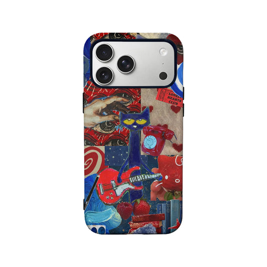 Pete Cat Artistic Collage Phone Case