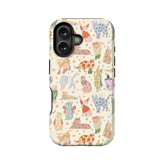 Colorful Cat Pattern Phone Case