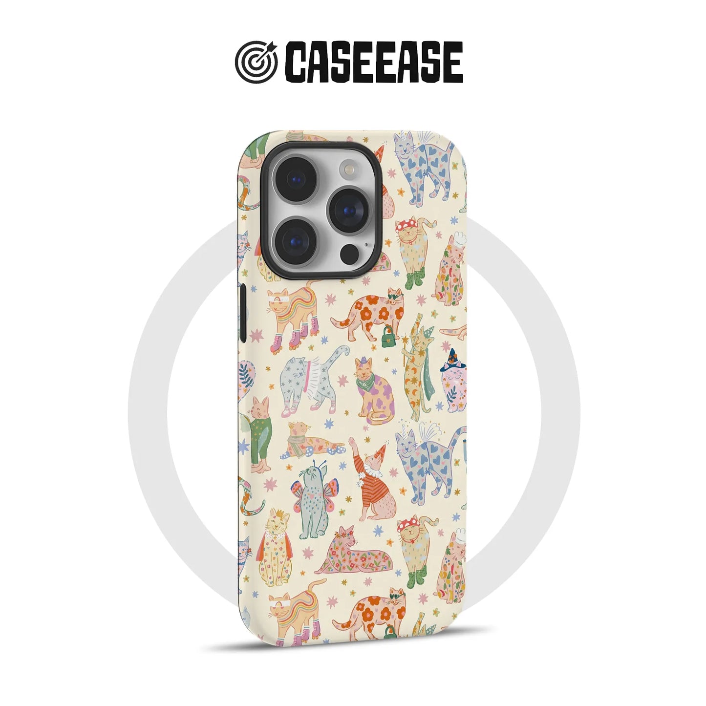 Colorful Cat Pattern Phone Case