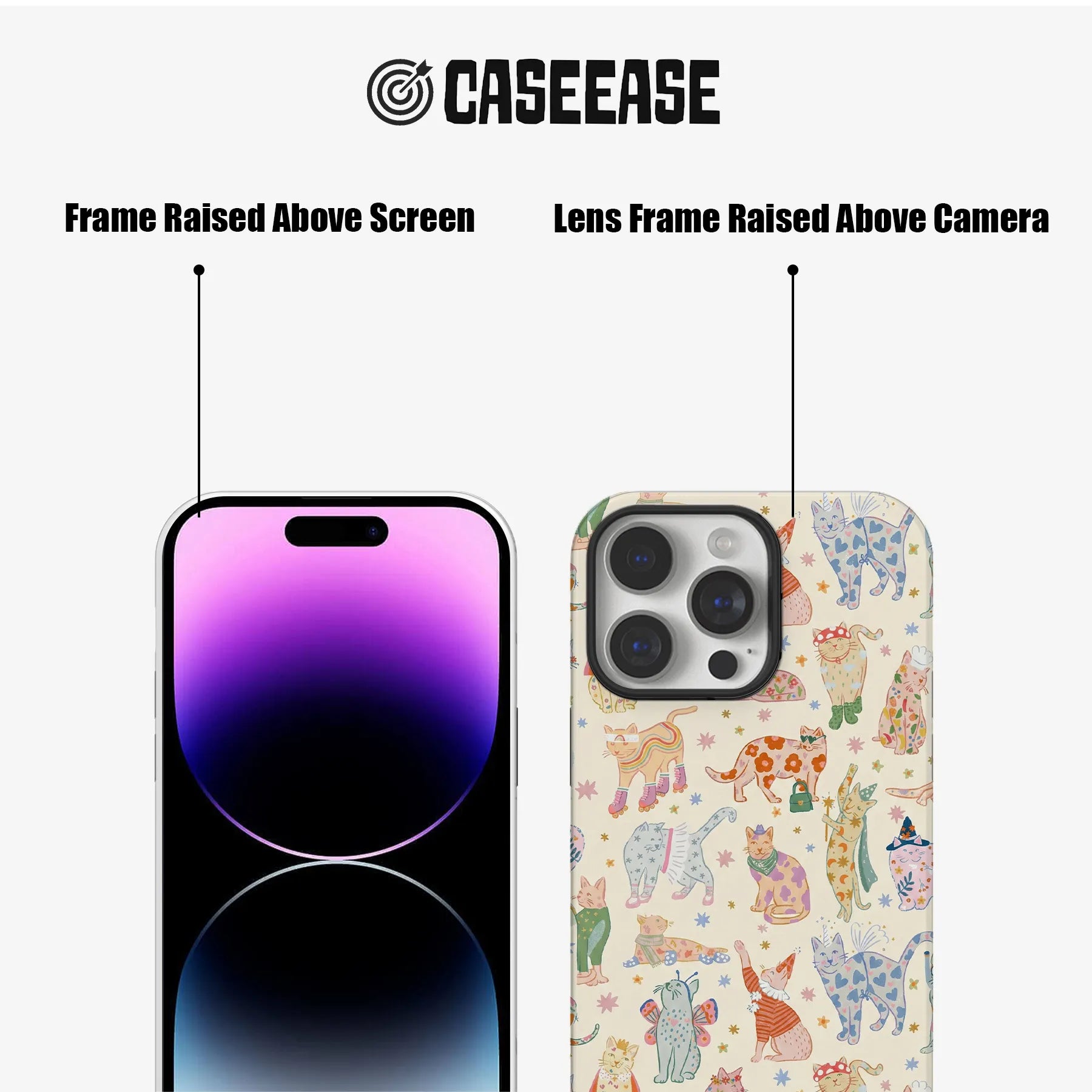 Colorful Cat Pattern Phone Case