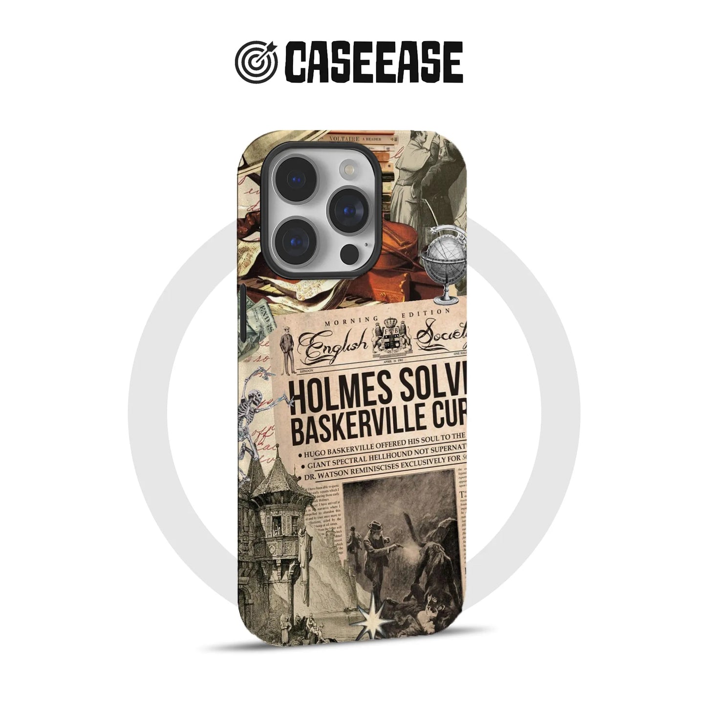 Funda de teléfono vintage de Sherlock Holmes