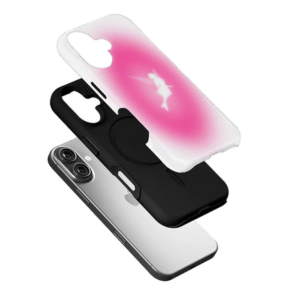 Funda para teléfono con degradado rosa hada