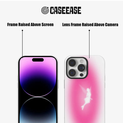 Funda para teléfono con degradado rosa hada