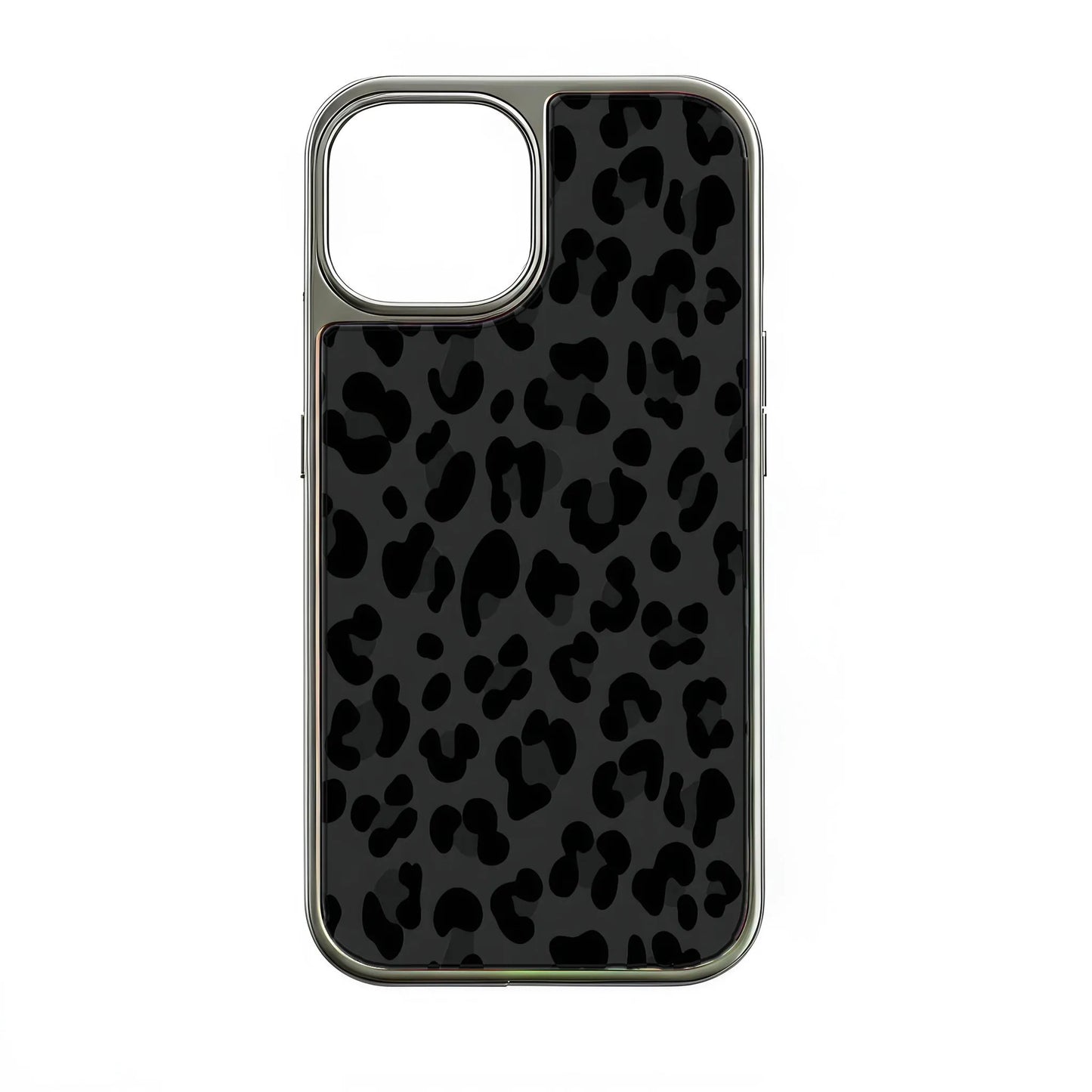 Holographic Chrome Leopard Print Phone Case for iPhone 14 Pro - Stylish and Durable