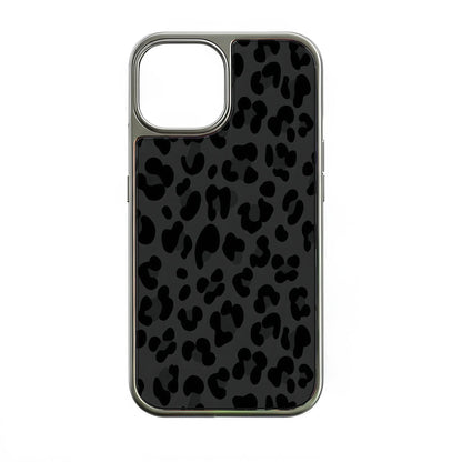 Holographic Chrome Leopard Print Phone Case for iPhone 14 Pro - Stylish and Durable