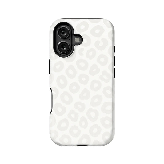Stylish White Leopard Print Phone Case