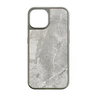 Holographic Chrome iPhone 15 Pro Case - Elegant Grey Marble Design