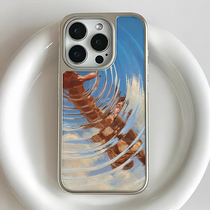 Funda holográfica cromada para iPhone 14 Pro - Acabado de espejo arcoíris y metalizado