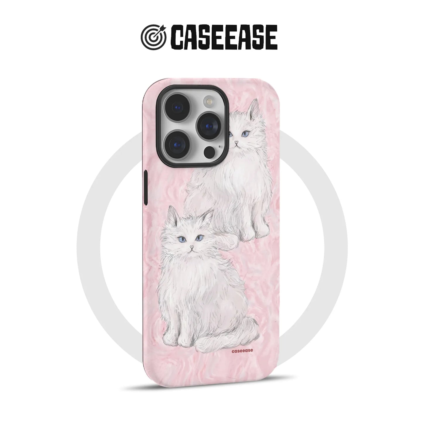 Fluffy White Cat Phone Case