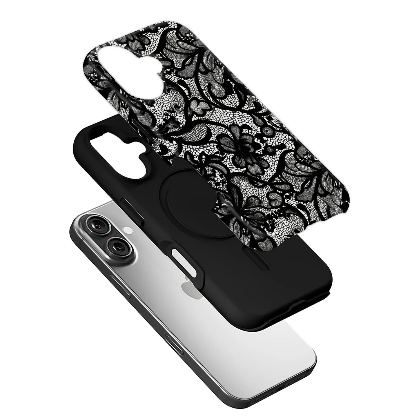 Elegant Black Lace Phone Case