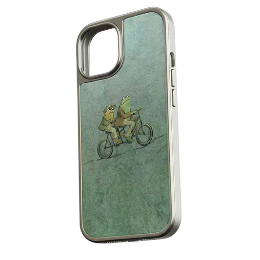 Holographic Chrome Frog Bicycle Phone Case - Unique Artistic Design