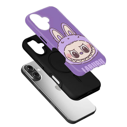 Funda para teléfono Labubu con un lindo conejito morado