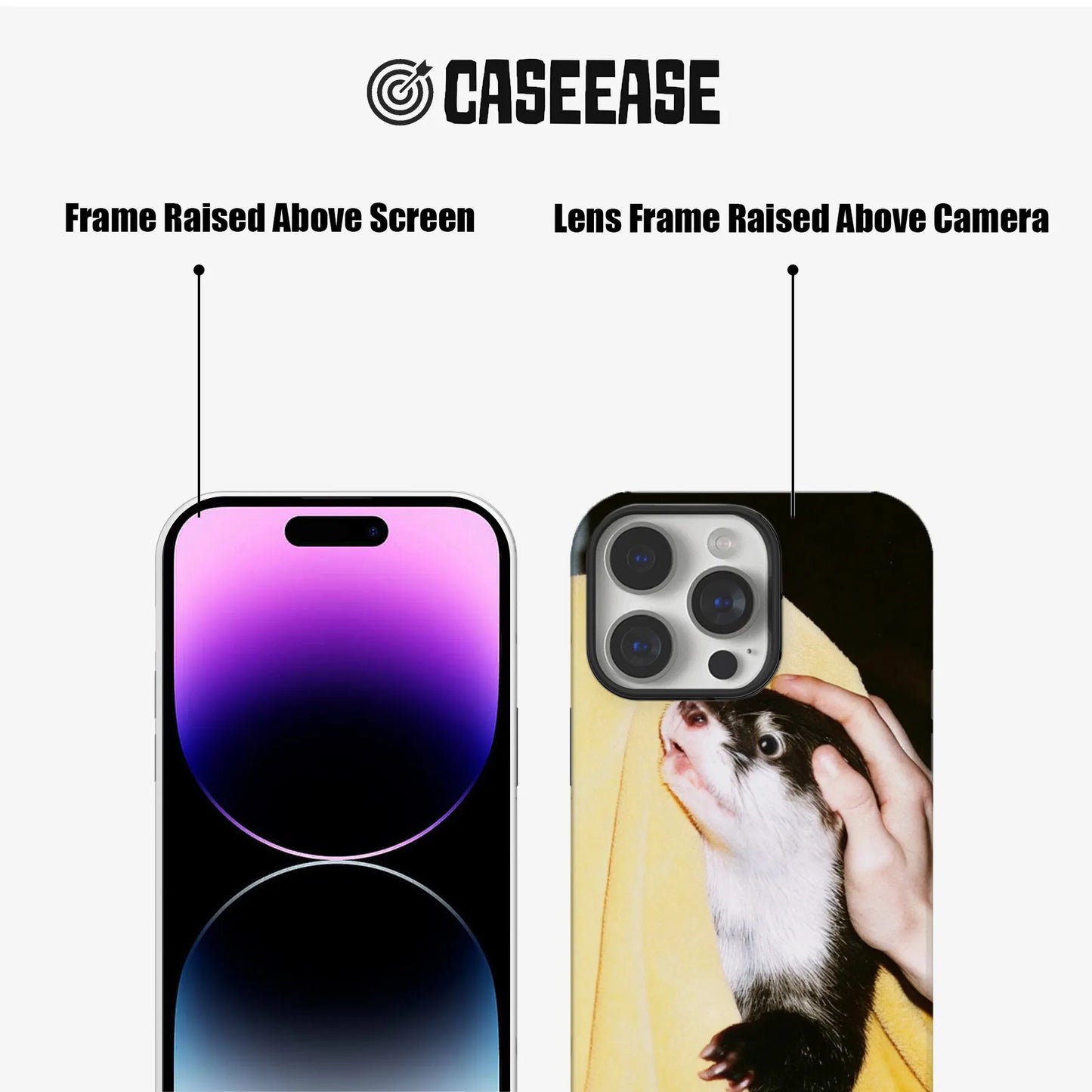 Bonita funda para teléfono con diseño de hurón: adorable animal