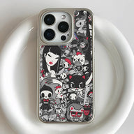 Funda cromada holográfica para teléfono - Diseño de grafiti