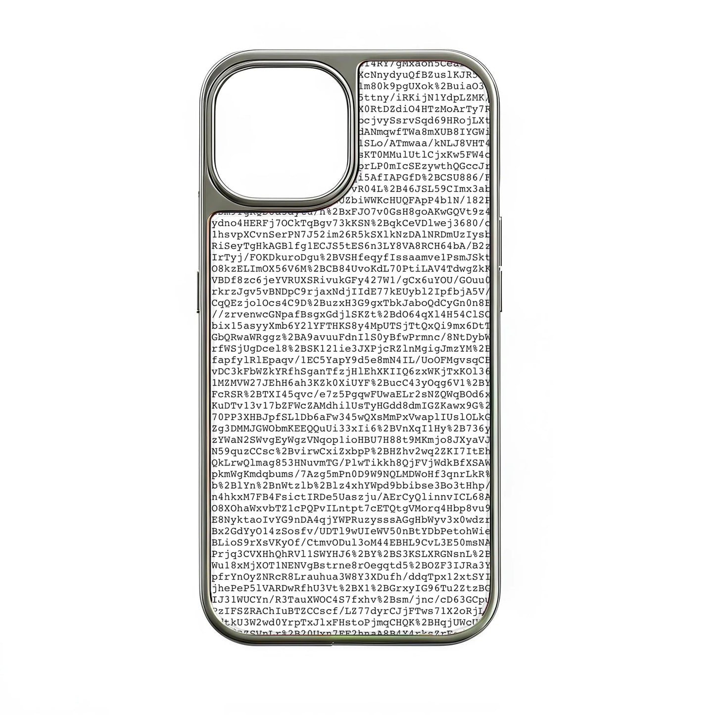 Holographic Chrome Phone Case for iPhone 15 Pro - 3D Code Design