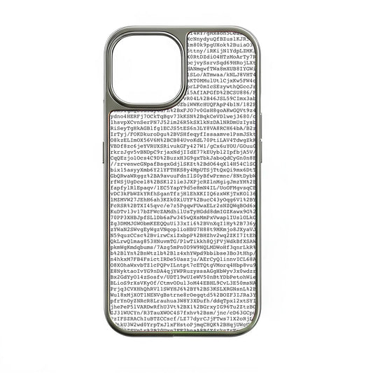 Holographic Chrome Phone Case for iPhone 15 Pro - 3D Code Design