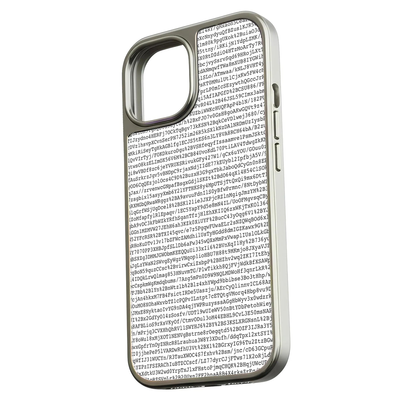Holographic Chrome Phone Case for iPhone 15 Pro - 3D Code Design