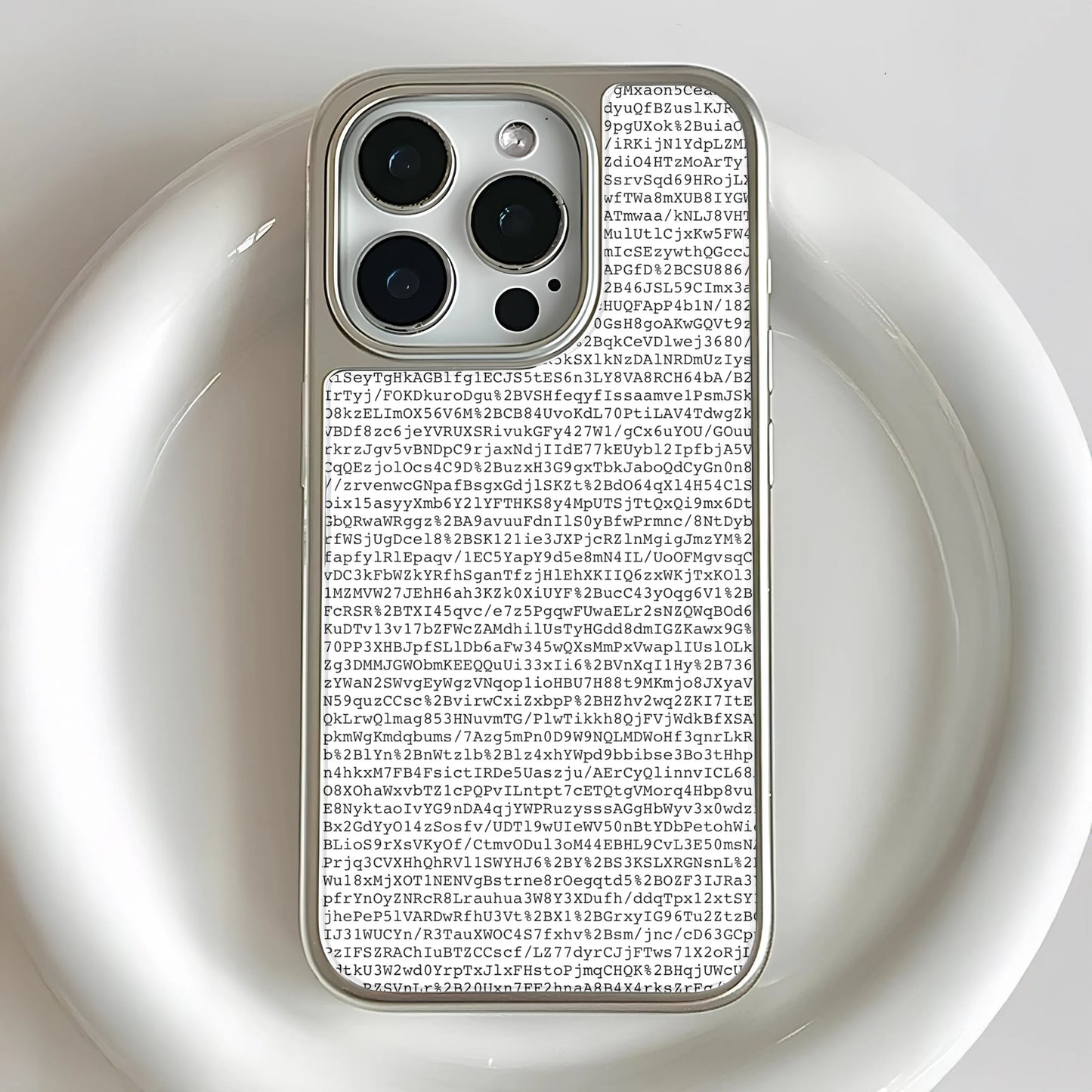 Holographic Chrome Phone Case for iPhone 15 Pro - 3D Code Design