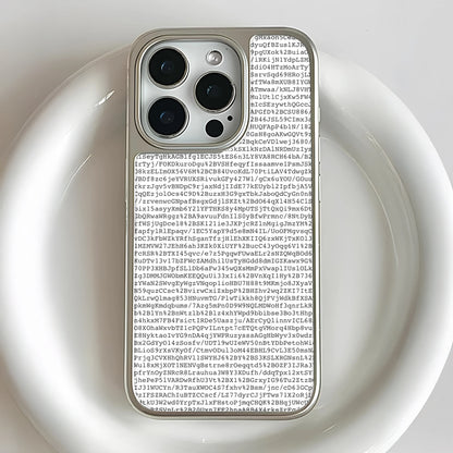 Holographic Chrome Phone Case for iPhone 15 Pro - 3D Code Design