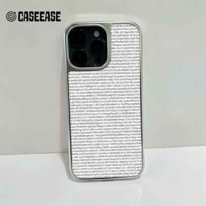 Holographic Chrome Phone Case for iPhone 15 Pro - 3D Code Design