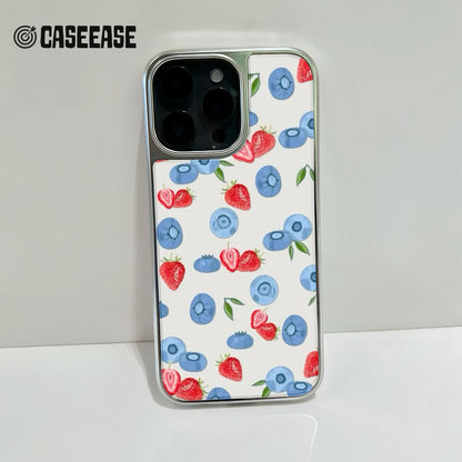 Funda holográfica para teléfono con diseño de bayas y cromo: elegante diseño de frutas
