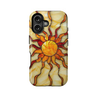 Stained Glass Sun Art Phone Case (Flat Printed Design)