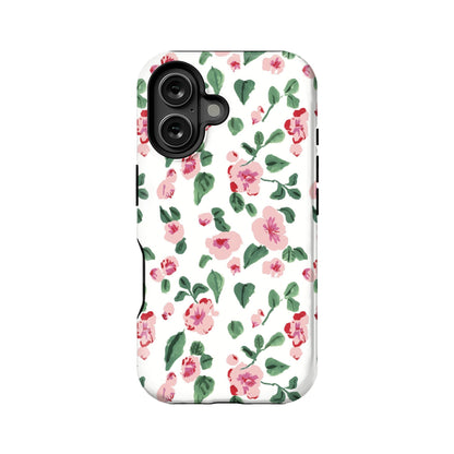 Funda para teléfono con diseño floral pintado a mano: fresca y elegante