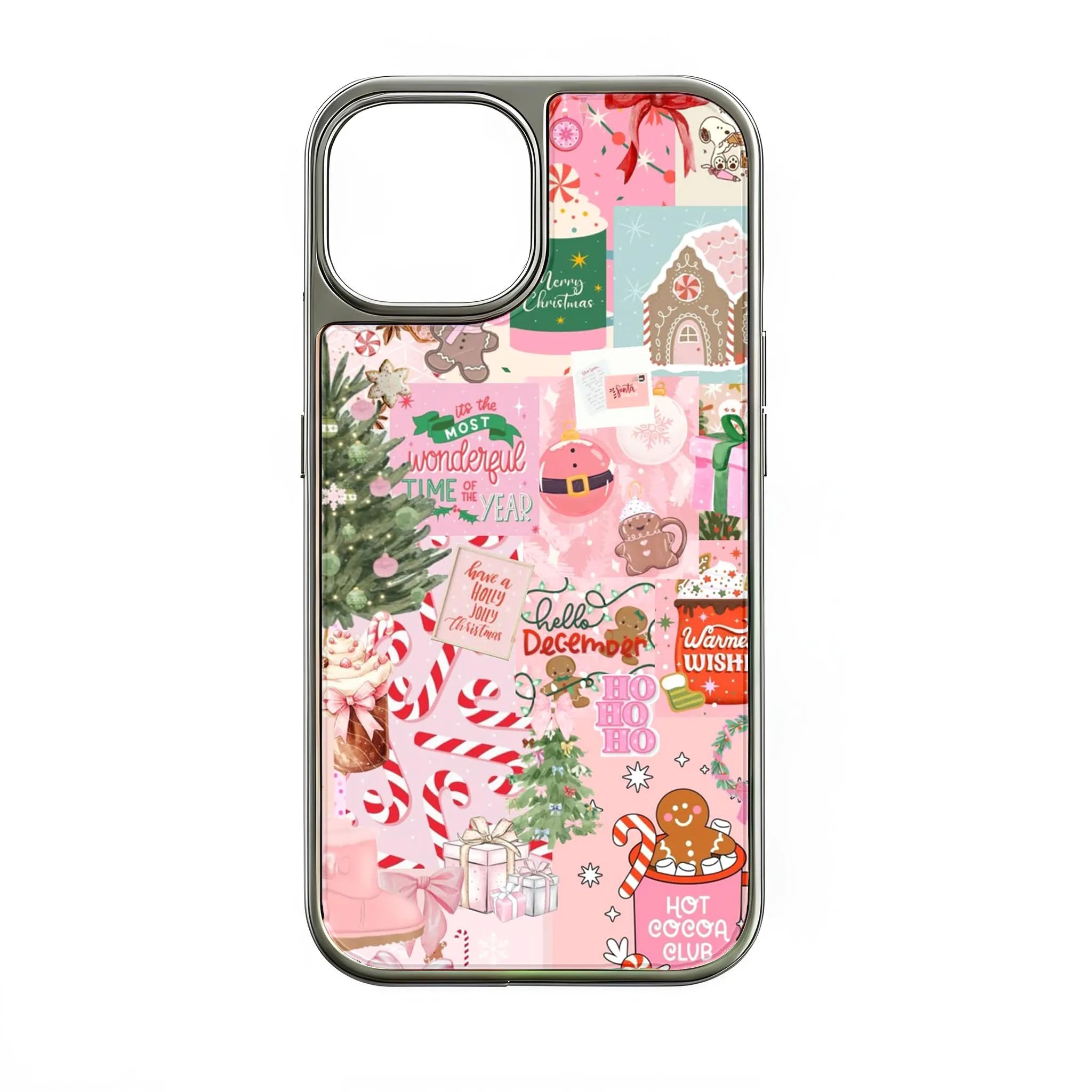 Holiday Cheer Holographic Phone Case - Festive Design & Vibrant Colors