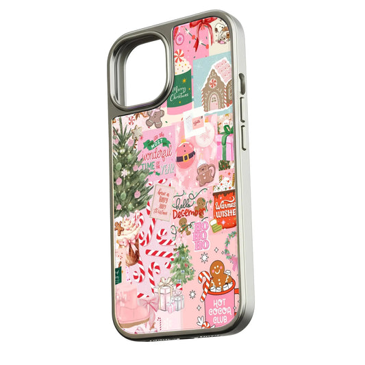 Holiday Cheer Holographic Phone Case - Festive Design & Vibrant Colors