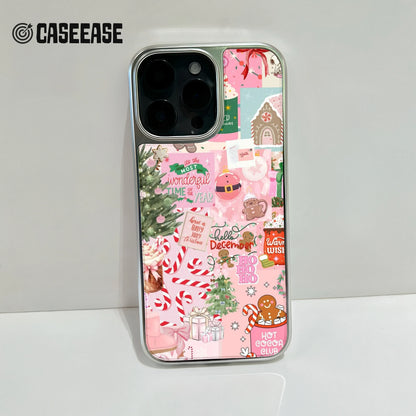 Funda holográfica para teléfono con diseño festivo y colores vibrantes