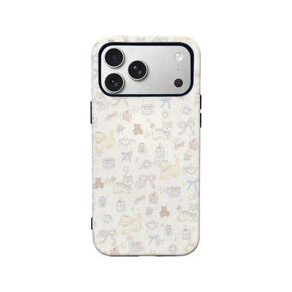 Adorable Cartoon Phone Case – Cats, Dogs, and Teddy Bear Design