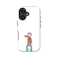 Funda para teléfono de George el curioso cepillándose los dientes