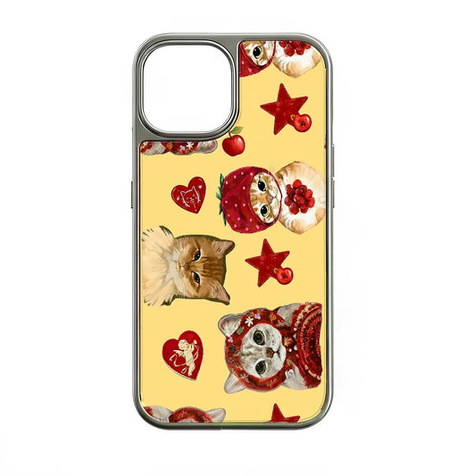Whimsical Cat Phone Case - Cute Cat Illustrations